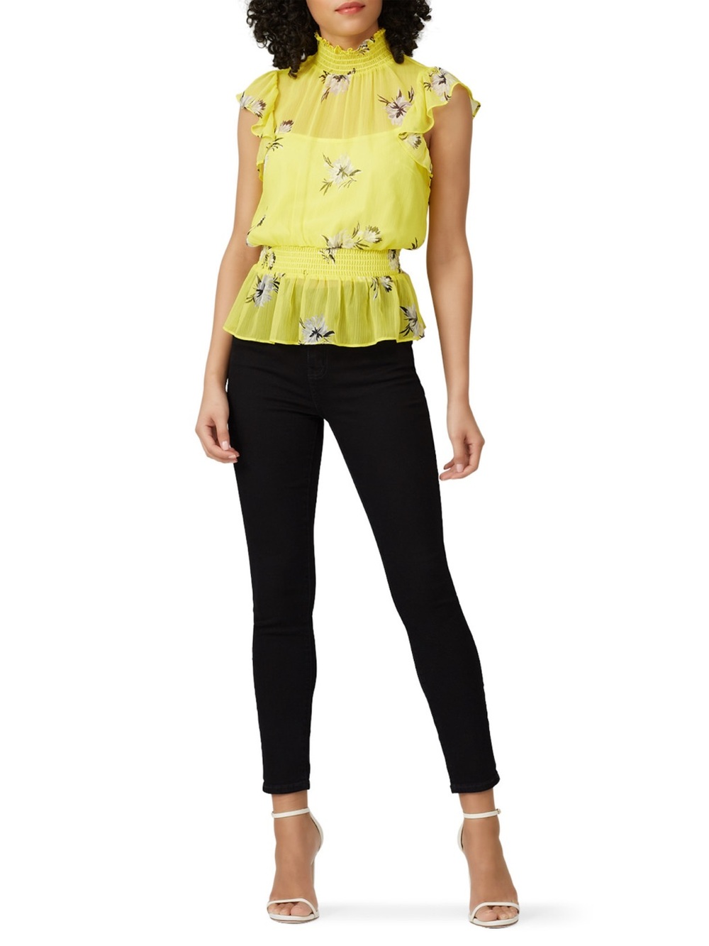 Great Jones Yellow Floral Blouse